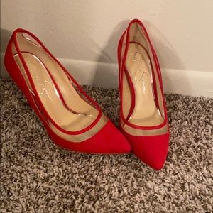 Never worn red heels